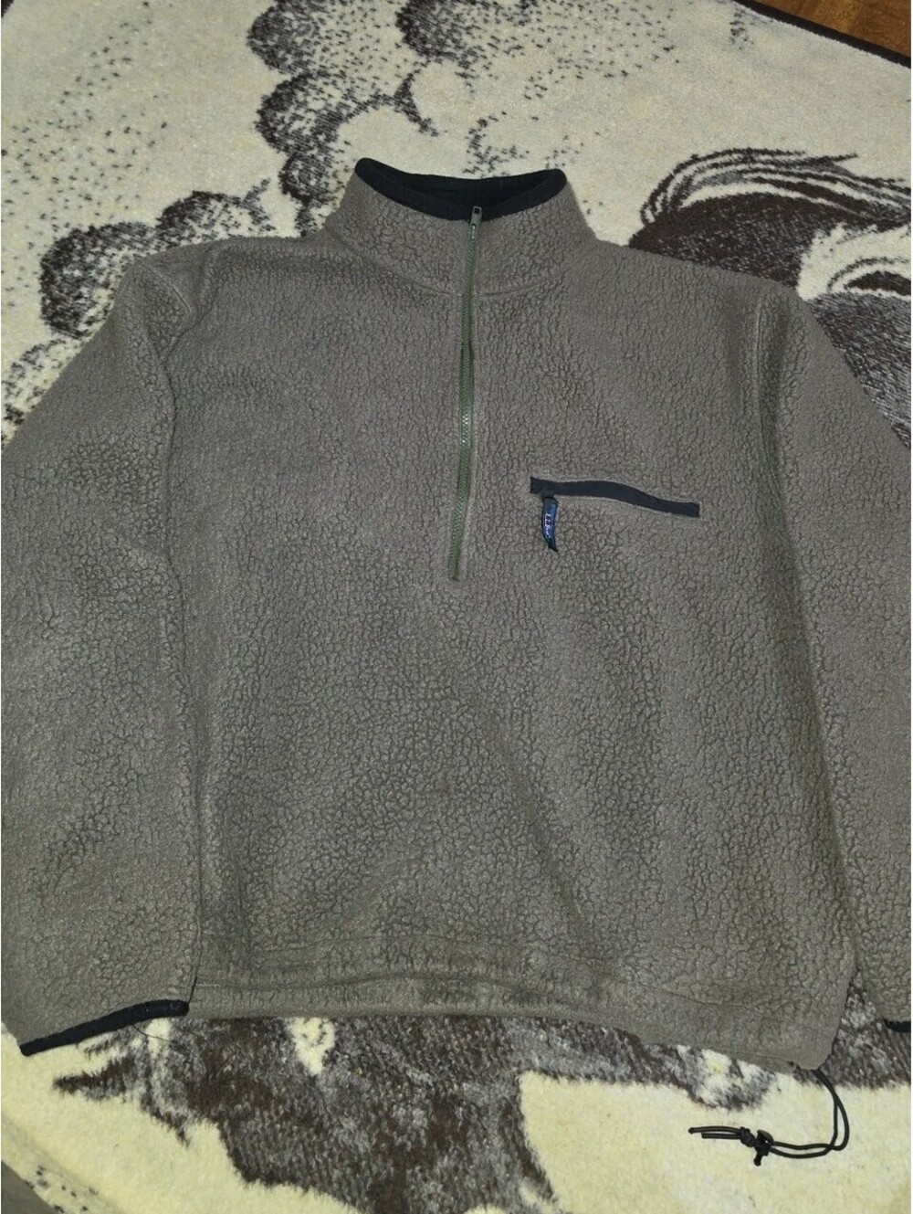 Vintage LL Bean Fleece Jacket Full Zip Mens Large Green